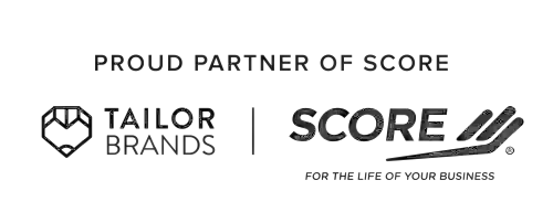 Tailor Brands partnership with SCORE logos